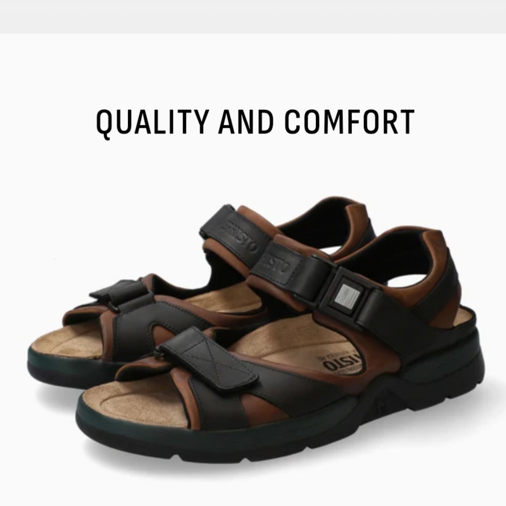 Mephisto Shark Men's Sandals NEW$329 DARK BROWN SANDYCALF EU 41 / US 7